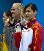 奥运女子100米蝶泳 陆滢摘银
