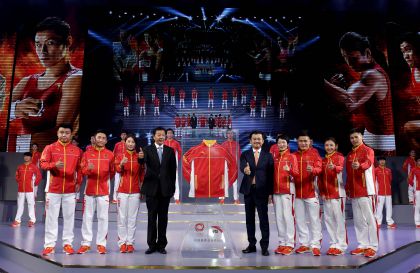 中国体育代表团2016年里约奥运装备发布仪式在京举行
