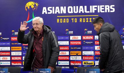 FIFA世预赛中韩次战在即 中国男足召开赛前记者会